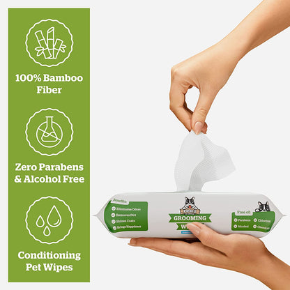 Pogi'S Grooming Wipes - Hypoallergenic Pet Wipes for Dogs & Cats - Plant-Based, Earth-Friendly, Deodorizing Dog Wipes