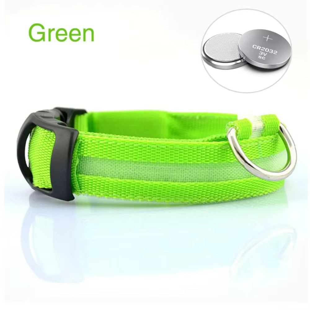 Dog Luminouscollar Anti-Lost Glowing LED Light Pet Collar Collar for Small Medium Large Dogs Collars Leads Safety Necklace